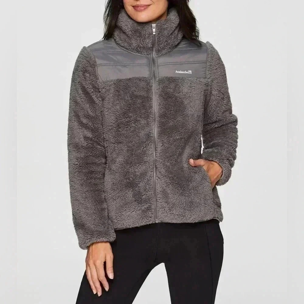Avalanche Outdoor Supply Co Caney Sherpa Jacket Gray Women’s XL